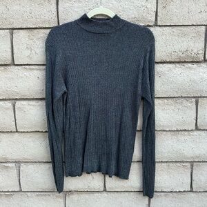 Gray Ribbed Sweater